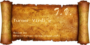 Turner Virág névjegykártya